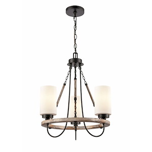 Paladin - 3 Light Mini Chandelier In Farmhouse Style-22.68 Inches Tall and 19.13 Inches Wide