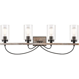 Paladin - 4 Light Up Bath Vanity-11.25 Inch Tall and 34.68 Inch Wide - 1428362