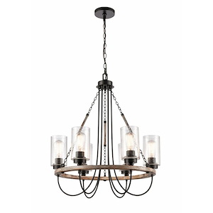 Paladin - 6 Light Chandelier In Farmhouse Style-29.38 Inches Tall and 25 Inches Wide