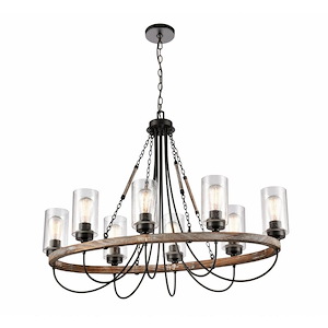 Paladin - 8 Light Chandelier In Farmhouse Style-29.75 Inches Tall and 39.38 Inches Wide