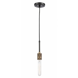 Ellis - 5W 1 LED Cord Hung Mini Pendant In Industrial Style-7.63 Inches Tall and 1.75 Inches Wide - 1289265