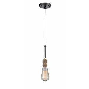 Ellis - 1 Light Cord Hung Mini Pendant In Industrial Style-13.18 Inches Tall and 2.5 Inches Wide
