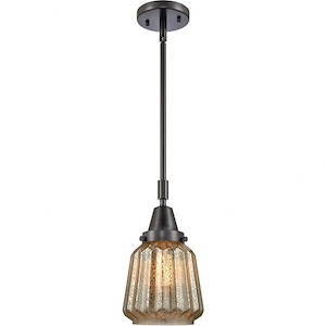 Chatham-1 Light Mini Pendant in Art Deco Style-6 Inches Wide by 9.13 Inches High