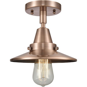 Railroad - 100W 1 LED Semi-Flush Mount-7 Inch Tall and 8 Inch Wide - 1423846