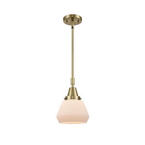 Fulton - 1 Light Stem Hung Mini Pendant In Industrial Style-10.13 Inches Tall and 7 Inches Wide