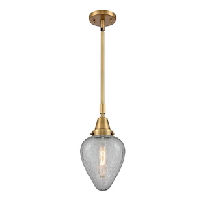 Geneseo - 1 Light Stem Hung Mini Pendant In Industrial Style-9.63 Inches Tall and 6.5 Inches Wide