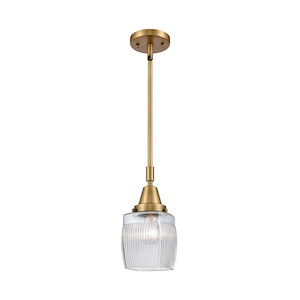 Colton - 1 Light Stem Hung Mini Pendant In Traditional Style-9.63 Inches Tall and 5.5 Inches Wide
