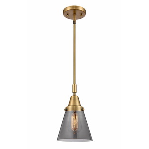 Cone - 1 Light Stem Hung Mini Pendant In Industrial Style-9.13 Inches Tall and 6 Inches Wide