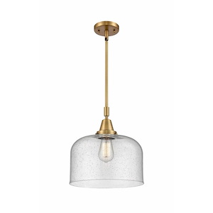 Bell - 1 Light Stem Hung Mini Pendant In Industrial Style-14.13 Inches Tall and 12 Inches Wide - 1289374