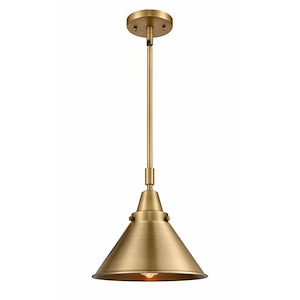 Briarcliff - 1 Light Stem Hung Mini Pendant In Traditional Style-11.13 Inches Tall and 10 Inches Wide - 1289325