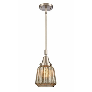 Chatham - 1 Light Stem Hung Mini Pendant In Art Deco Style-9.13 Inches Tall and 7 Inches Wide