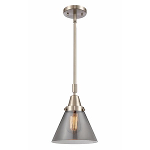 Cone - 1 Light Stem Hung Mini Pendant In Industrial Style-11.13 Inches Tall and 8 Inches Wide