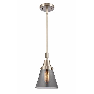 Cone - 1 Light Stem Hung Mini Pendant In Industrial Style-9.13 Inches Tall and 6 Inches Wide