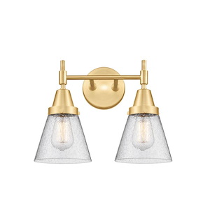 Cone - 2 Light Bath Vanity-11 Inch Tall and 15.25 Inch Wide - 1289434