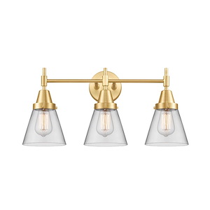 Cone - 3 Light Bath Vanity-11 Inch Tall and 24.25 Inch Wide - 1289435