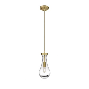 Owego - 1 Light Pendant In Art Deco Style-12.13 Inches Tall and 5.13 Inches Wide - 1291915