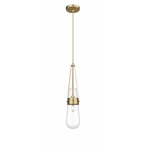 Milan - 1 Light Pendant In Art Deco Style-20.63 Inches Tall and 4.38 Inches Wide - 1291984