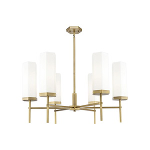 Blakeley - 6 Light Stem Hung Chandelier-15.38 Inch Tall and 32 Inch Wide
