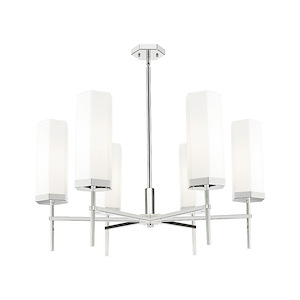 Blakeley - 6 Light Stem Hung Chandelier-15.38 Inch Tall and 32 Inch Wide