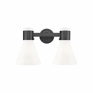 Lawton Cone - 2 Light Bath Vanity-9.63 Inch Tall and 15.5 Inch Wide - 1375763