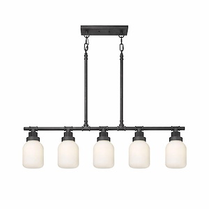 Somers - 5 Light Linear Pendant In Industrial Style-12.38 Inches Tall and 42.88 Inches Wide