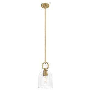 Hudson - 1 Light Stem Hung Mini-Pendant-6 Inch Tall and 11.63 Inch Wide - 1372681
