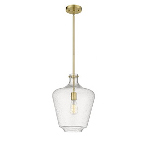 Norwalk - 1 Light Stem Hung Mini Pendant In Industrial Style-16.25 Inches Tall and 12 Inches Wide