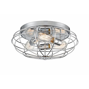 Austere - 3 Light Muselet Flush Mount In TraditionalStyle-6.5 Inches Tall and 15 Inches Wide