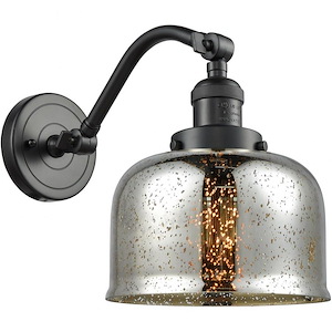 Large Bell-1 Light Wall Sconce in Industrial Style-8 Inches Wide by 11.5 Inches High