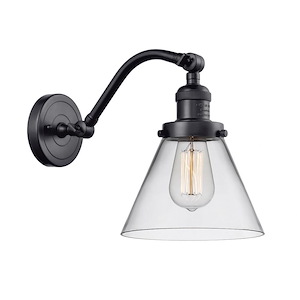 Cone - 1 Light Wall Sconce In Industrial Style-11.5 Inches Tall and 8 Inches Wide - 1289408