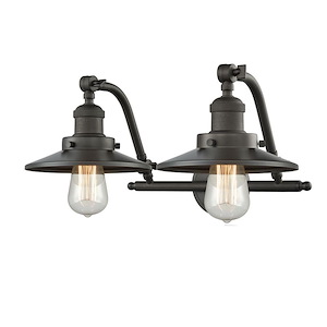 Railroad - 100W 2 LED Adjustable Bath Vanity-12 Inch Tall and 18 Inch Wide - 1115455