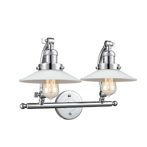 Halophane - 2 Light Adjustable Bath Vanity-12 Inch Tall and 18.25 Inch Wide - 1289449