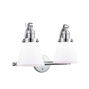 Cone - 2 Light 6" Adjustable Bath Vanity-12 Inch Tall and 18 Inch Wide - 1289424