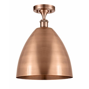 Ballston Cone - 1 Light Semi-Flush Mount In Industrial Style-14.75 Inches Tall and 12 Inches Wide - 1051474