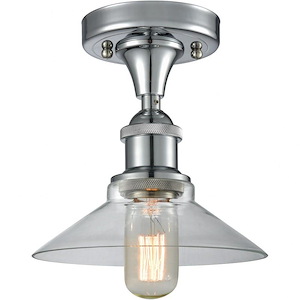 Disc-One Light Semi-Flush Mount-10 Inches Wide by 6 Inches High