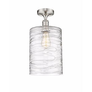 Cobbleskill - 1 Light Large Semi-Flush Mount In Art Nouveau Style-16 Inches Tall and 9 Inches Wide