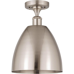 Ballston Dome - 1 Light Semi-Flush Mount In Industrial Style-12.88 Inches Tall and 9 Inches Wide