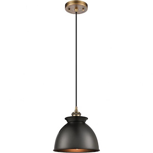 Adirondack-1 Light Mini Pendant in Industrial Style-8.13 Inches Wide by 10 Inches High