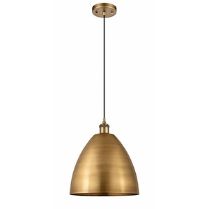 Ballston Cone - 1 Light Mini Dome Pendant In Industrial Style-14.75 Inches Tall and 12 Inches Wide