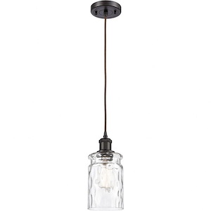 Candor-1 Light Mini Pendant in Industrial Style-4.75 Inches Wide by 9.5 Inches High