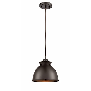 Adirondack - 1 Light Mini Pendant In Industrial Style-10 Inches Tall and 8.13 Inches Wide