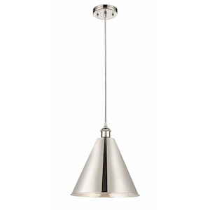 Ballston Cone - 1 Light Mini Cone Pendant In Industrial Style-18.75 Inches Tall and 16 Inches Wide - 1051445