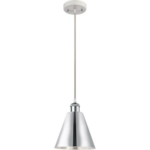 Ballston Cone - 1 Light Mini Pendant In Industrial Style-11.75 Inches Tall and 8 Inches Wide - 1051465
