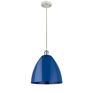 Plymouth Dome - 1 Light Mini Dome Pendant In Industrial Style-14.75 Inches Tall and 12 Inches Wide