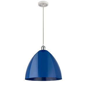 Plymouth Dome - 1 Light Mini Dome Pendant In Industrial Style-18.75 Inches Tall and 16 Inches Wide