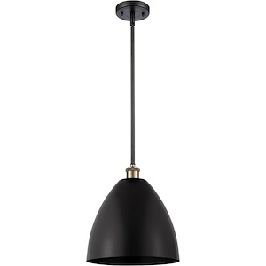 Ballston Cone - 1 Light Dome Pendant In Industrial Style-12.75 Inches Tall and 12 Inches Wide