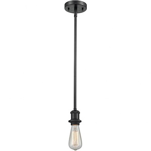 Bare Bulb-1 Light Pendant in Industrial Style-4.5 Inches Wide by 4 Inches High