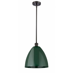 Plymouth Dome - 1 Light Dome Pendant In Industrial Style-12.75 Inches Tall and 12 Inches Wide