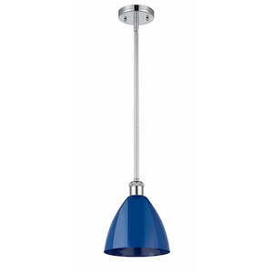Plymouth Dome - 1 Light Dome Pendant In Industrial Style-9.25 Inches Tall and 7.5 Inches Wide