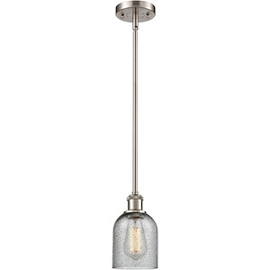 Caledonia-1 Light Pendant in Industrial Style-5 Inches Wide by 10 Inches High